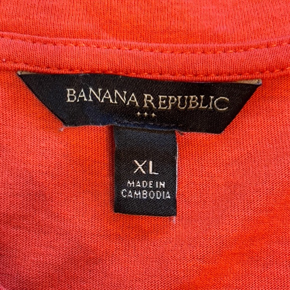 Women’s XL Banana Republic Orange Ruffle Hem Cotton Tee - Picture 3 of 7